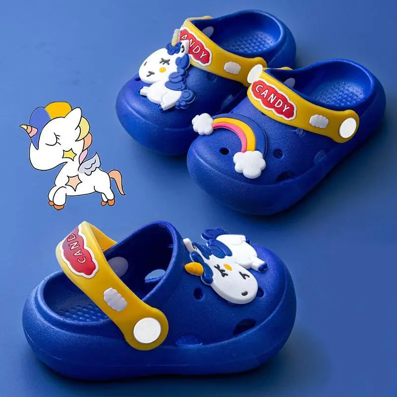 0-16y Kids Mules & Clogs Summer Children Sandals Baby Girls Boys Garden Shoes Soft Sole Anti-Slippery Slippers Cartoon Slides y1