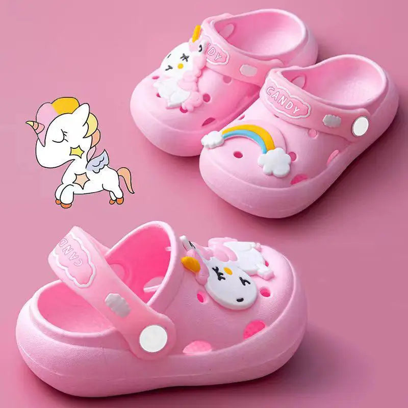 0-16y Kids Mules & Clogs Summer Children Sandals Baby Girls Boys Garden Shoes Soft Sole Anti-Slippery Slippers Cartoon Slides y1