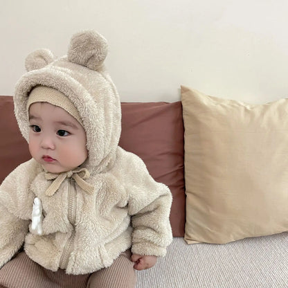 Children's Coat: Autumn and Winter Style, Foreign Children's Hooded and Thick Top, Baby Child Plus Cotton Clothing