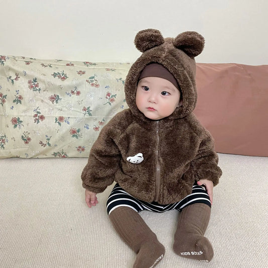 Children's Coat: Autumn and Winter Style, Foreign Children's Hooded and Thick Top, Baby Child Plus Cotton Clothing