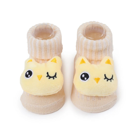 1Pair Newborn Baby Cartoon Doll Socks Boys Girls Infant Toddler Non-Slip Cartoon Boat Socks Clothing For 0-12M
