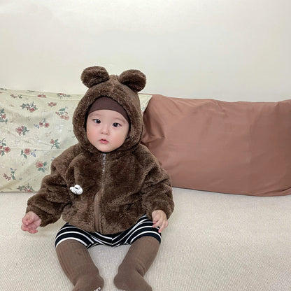 Children's Coat: Autumn and Winter Style, Foreign Children's Hooded and Thick Top, Baby Child Plus Cotton Clothing
