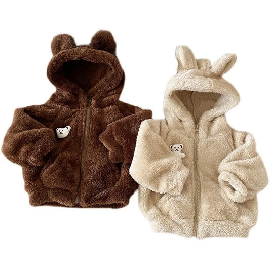 Children's Coat: Autumn and Winter Style, Foreign Children's Hooded and Thick Top, Baby Child Plus Cotton Clothing
