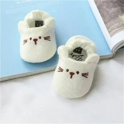 Infant Toddler Slippers Baby Boys Girls Knited Crib Shoes Cute Cartoon Mouse Panda Anti-slip Prewalker Baby Slippers