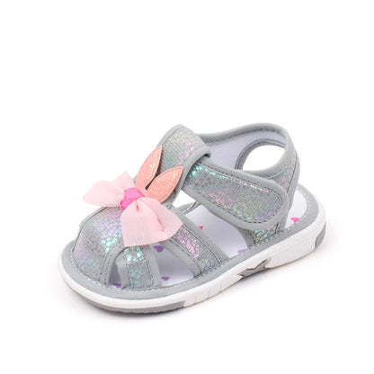 Baby Squeaky Shoes Summer Sandal High Quality Funny Toddler Sound Prewalking Sneaker Cute Butterfly-Bowknot for Kid Girls MY2401