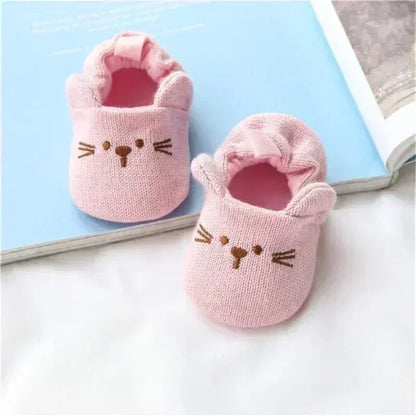 Infant Toddler Slippers Baby Boys Girls Knited Crib Shoes Cute Cartoon Mouse Panda Anti-slip Prewalker Baby Slippers