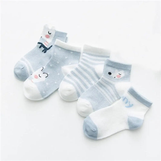 5Pairs Cartoons Infant Cotton Soft Newborn Boy Children Accessories Baby Clothes Baby Socks Toddler Socks for Girls