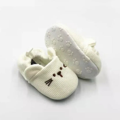 Infant Toddler Slippers Baby Boys Girls Knited Crib Shoes Cute Cartoon Mouse Panda Anti-slip Prewalker Baby Slippers