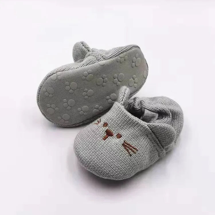 Infant Toddler Slippers Baby Boys Girls Knited Crib Shoes Cute Cartoon Mouse Panda Anti-slip Prewalker Baby Slippers