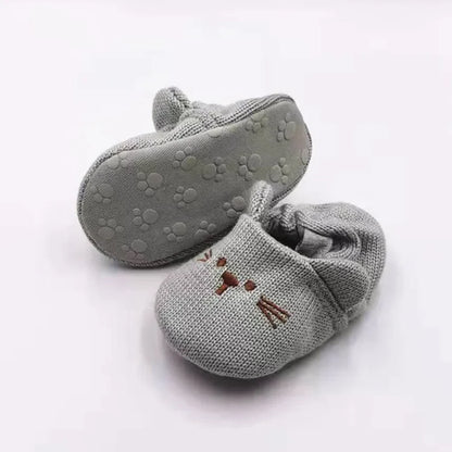 Infant Toddler Slippers Baby Boys Girls Knited Crib Shoes Cute Cartoon Mouse Panda Anti-slip Prewalker Baby Slippers